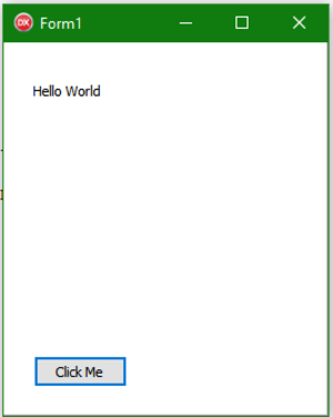 Kompiliertes Hello World Formular